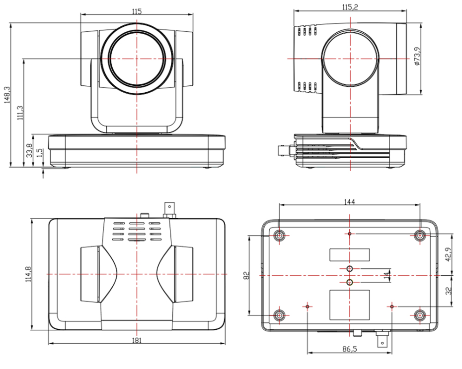 尺寸图（单位：mm）
