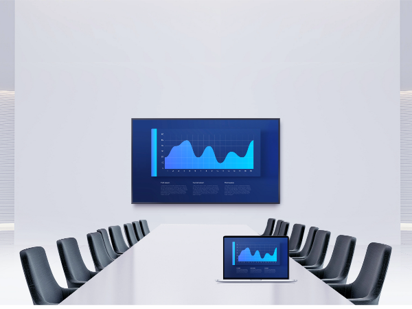 MAXHUB高清商用显示屏、旋转屏让企业的高效并不限于会议室内