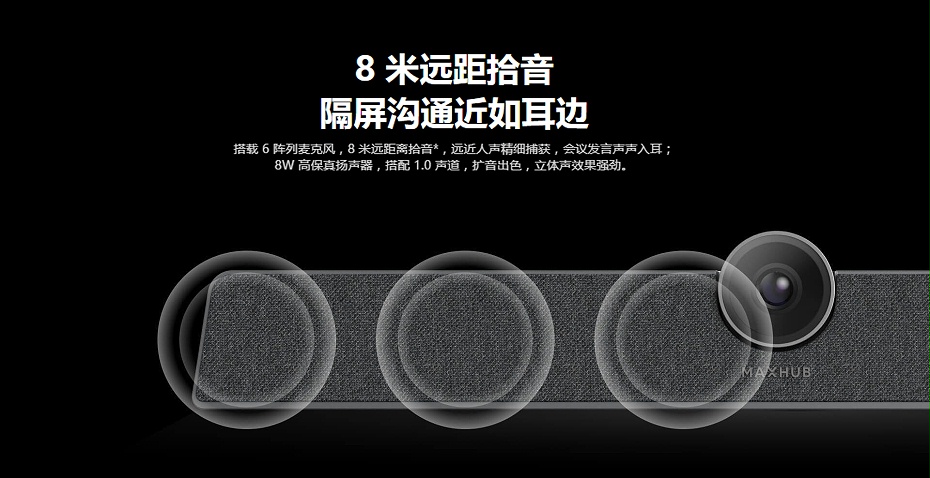 MAXHUB视频会议一体机8 米远距拾音